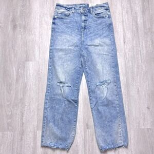 INC International Concepts Women's Distressed High Rise Straight Leg Jeans 8/29